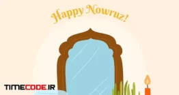 وکتور لایه باز پست اینستاگرام سفره هفت سین Hand Drawn Happy Nowruz