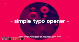 دانلود پروژه آماده پریمیر : وله تایپوگرافی Typo Opener