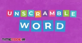 دانلود پروژه آماده افتر افکت : بازی کلمات بهم ریخته Unscramble Word