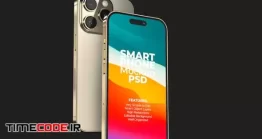 دانلود موکاپ آیفون 14 پرومکس Realistic Iphone 14 Pro Max Mockup