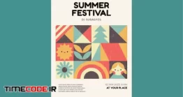 دانلود وکتور پوستر فستیوال تابستانی Summer Festival Template