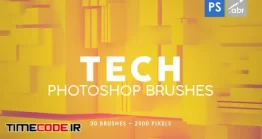 دانلود 30 براش فتوشاپ با تم تکنولوژی Tech Photoshop Stamp Brushes