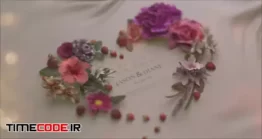 دانلود پروژه آماده افتر افکت : کارت دعوت عروسی دیجیتال Floral Wedding Invitation
