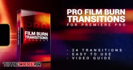 دانلود پروژه آماده پریمیر : ترنزیشن سوختن فیلم PRO Film Burn Transitions Pack