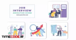 دانلود پروژه آماده افتر افکت : موشن گرافیک مصاحبه کاری After Effects Job Interview Animation Scene