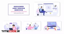 دانلود پروژه آماده افتر افکت : موشن گرافیک خدمات طراحی Designer And Design Services Animation Scene