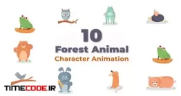 دانلود پروژه آماده پریمیر : پکیج انیمیشن حیوانات جنگل Forest Animal Character Animation Scene Pack