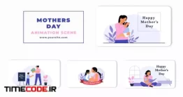 دانلود پروژه آماده افتر افکت : موشن گرافیک روز مادر Happy Mothers Day Animation Scene