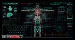 دانلود پروژه آماده افتر افکت : اسکن دیجیتال بدن انسان HUD700 Screen MEDICAL4