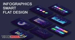 دانلود پروژه آماده افتر افکت : پکیج اینفوگرافی Infographics Smart Flat Design