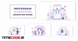 دانلود پروژه آماده افتر افکت : موشن گرافیک اینستاگرام مارکتینگ Instagram Marketing Animation Scene