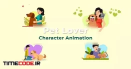 دانلود پروژه آماده افتر افکت : پکیج موشن گرافیک دوست داران حیوانات Pet Lover Character Explainer And Animation Scene Pack