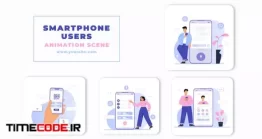دانلود پروژه آماده افتر افکت : موشن گرافیک تلفن هوشمند Smartphone Users Animation Scene