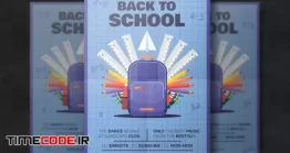 دانلود فایل لایه باز تراکت رنگی بازگشایی مدارس Back To School Flyer Template
