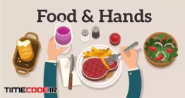 دانلود پروژه آماده افتر افکت : موشن گرافیک دست و غذا Food & Hands Explainer