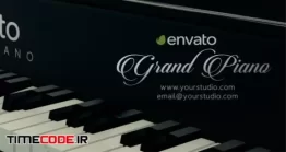 دانلود پروژه آماده افتر افکت : لوگو موشن پیانو Grand Piano