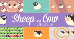 دانلود پروژه آماده افتر افکت : وله کارتونی گوسفند و گاو Sheep And Cow Opener