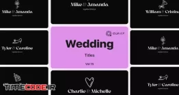 دانلود پروژه آماده افتر افکت : تایتل کلیپ عروسی Wedding Titles Vol. 15
