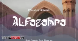 دانلود فونت انگلیسی به سبک عربی Arabic Alfazhra Font