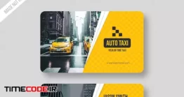 دانلود فایل لایه باز کارت ویزیت تاکسی تلفنی Auto Taxi Business Card Template