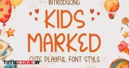 دانلود فونت انگلیسی کودک Kids Marked Font