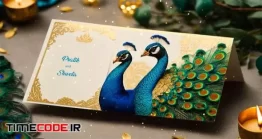 دانلود پروژه آماده افتر افکت : کارت دعوت سه بعدی عروسی Peacock Theme Wedding Invitation 3D Design