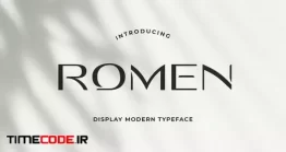دانلود فونت انگلیسی مدرن Romen Display Modern Typeface