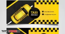 فایل لایه باز کارت ویزیت تاکسی تلفنی Yellow Taxi Driver Card