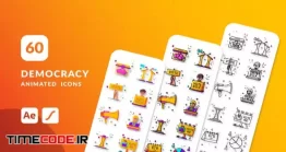 دانلود پروژه آماده افتر افکت : آیکون انیمیشن دموکراسی Democracy Animated Icons