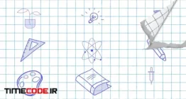 دانلود قالب  MOGRT پریمیر : پکیج انیمیشن مدرسه Education Hand Drawn Elements