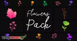 دانلود پروژه آماده افتر افکت : پکیج انیمیشن گل Flowers Pack