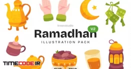 دانلود فایل لایه باز   Ramadan Illustration Pack Vol. 2