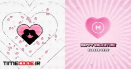 دانلود پروژه آماده پریمیر : لوگو موشن عاشقانه Valentine Retro Logo Reveal