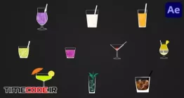 دانلود پروژه آماده افتر افکت : استیکر لیوان نوشیدنی