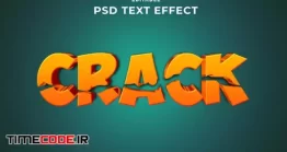 دانلود موکاپ متن ترک خورده Crack Text Effect Editable 3d