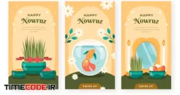 دانلود قالب استوری اینستاگرام عید نوروز Flat Happy Nowruz Instagram Stories Collection
