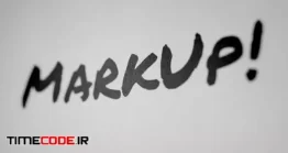 دانلود پروژه آماده افتر افکت : انیمیشن نوشتن متن انگلیسی MarkUp – Animated Typeface