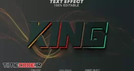 دانلود موکاپ متن سه بعدی Psd Creative King 3d Editable Text Effects Style