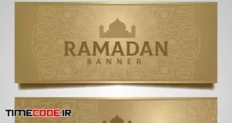 دانلود فایل لایه باز بنر ماه رمضان مبارک Set Of Ramadan Banners With Ornamentos