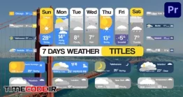 دانلود پروژه آماده پریمیر هواشناسی Days Weather Titles