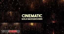 دانلود پروژه آماده افتر افکت : بک گراند پارتیکل طلایی + موسیقی Cinematic Gold Backgrounds