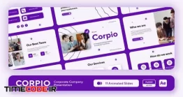 دانلود پروژه آماده افتر افکت : معرفی شرکت + موسیقی Corpio – Startup And Company Pitch Deck Presentation