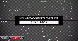 دانلود بک گراند آلفا کاغذ رنگی Isolated Confetti Overlays Pack