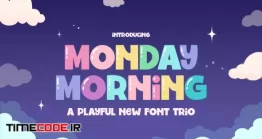 دانلود فونت انگلیسی فانتزی برای عنوان Monday Morning Font Trio