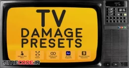 دانلود پریست افتر افکت نویز و پارازیت تلویزیون Tv Damage Presets 2