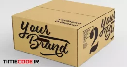 دانلود موکاپ کارتن Closed Cardboard Box 3D Mockup