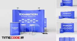 دانلود موکاپ غرفه نمایشگاه Event Exhibition Stand Branding Mockup Set