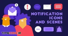 دانلود پروژه آماده افتر افکت : آیکون انیمیشن نوتیفیکیشن