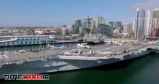 aerial video of the historic aircraft carrier uss 45322 14 58 499
