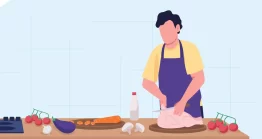دانلود فوتیج موشن گرافیک : کاراکتر آشپز